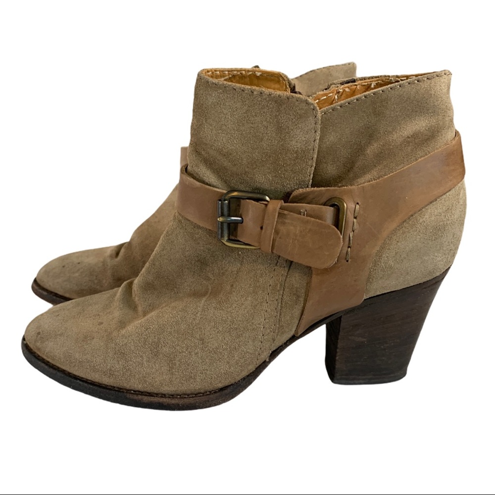 Aquatilia 8 suede ankle boots booties 3inch heel - Picture 1 of 7